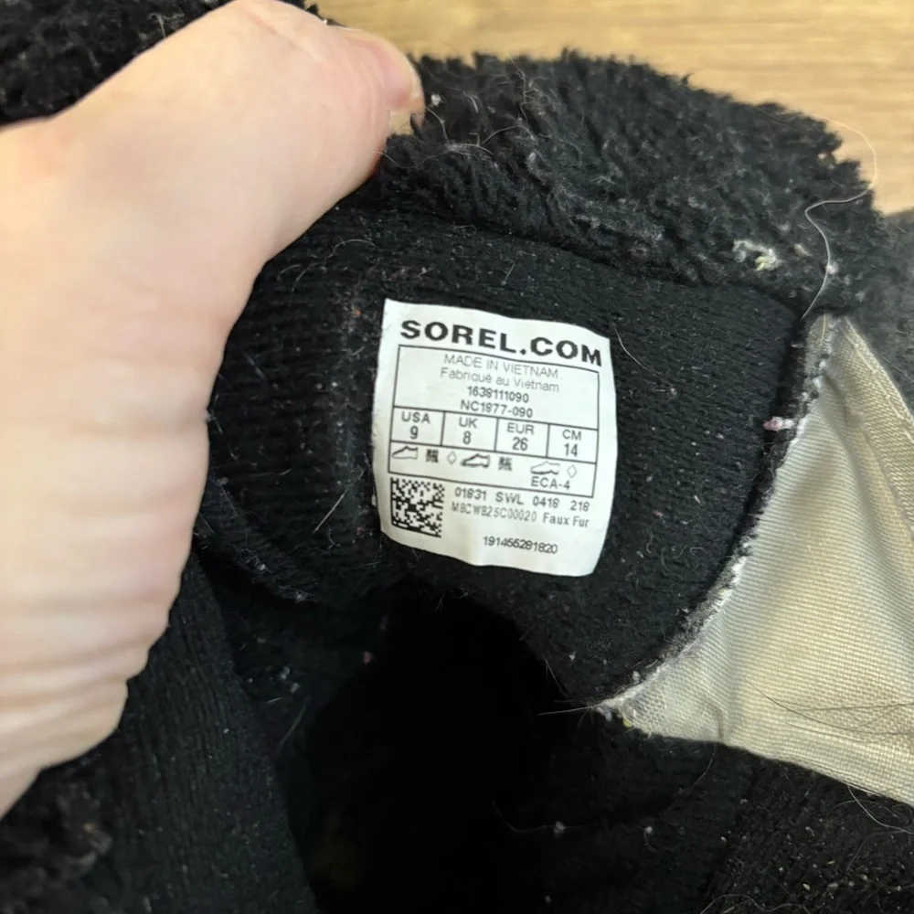 Sorel Kids Black and Yellow Snow Boots